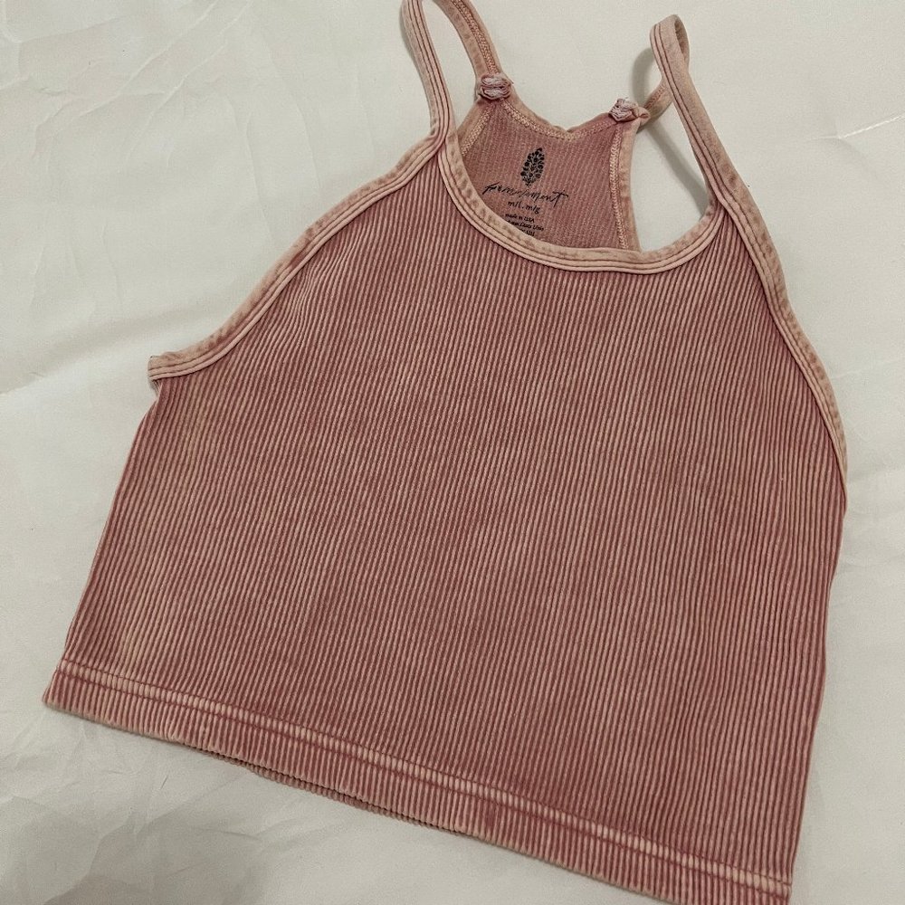 NWOT Free People Movement Happiness Runs Crop Tank in Vintage Soft Pink size M/L